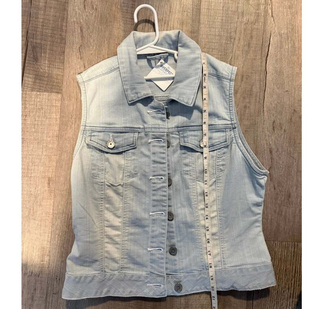 Almost Famous Denim Collared Vest Button Down